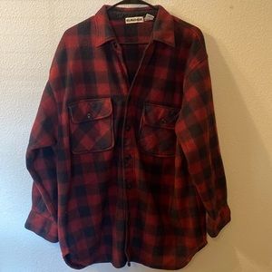Vintage Badge thick flannel shacket size medium